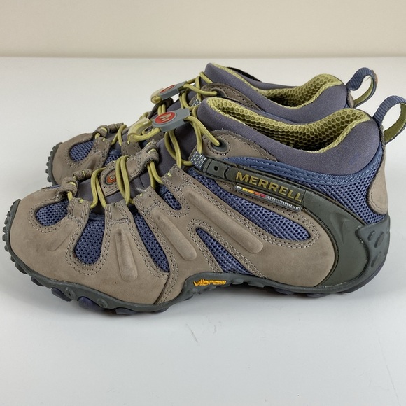 Merrell Chameleon II Stretch Leather Vibram Ankle Hiking Boots Womens 7 - Picture 4 of 10